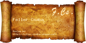 Feller Csaba névjegykártya