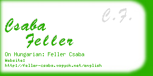 csaba feller business card